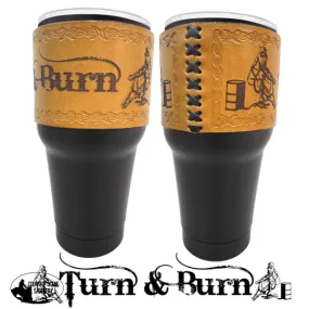 30 oz Insulated Black Tumbler Turn n Burn