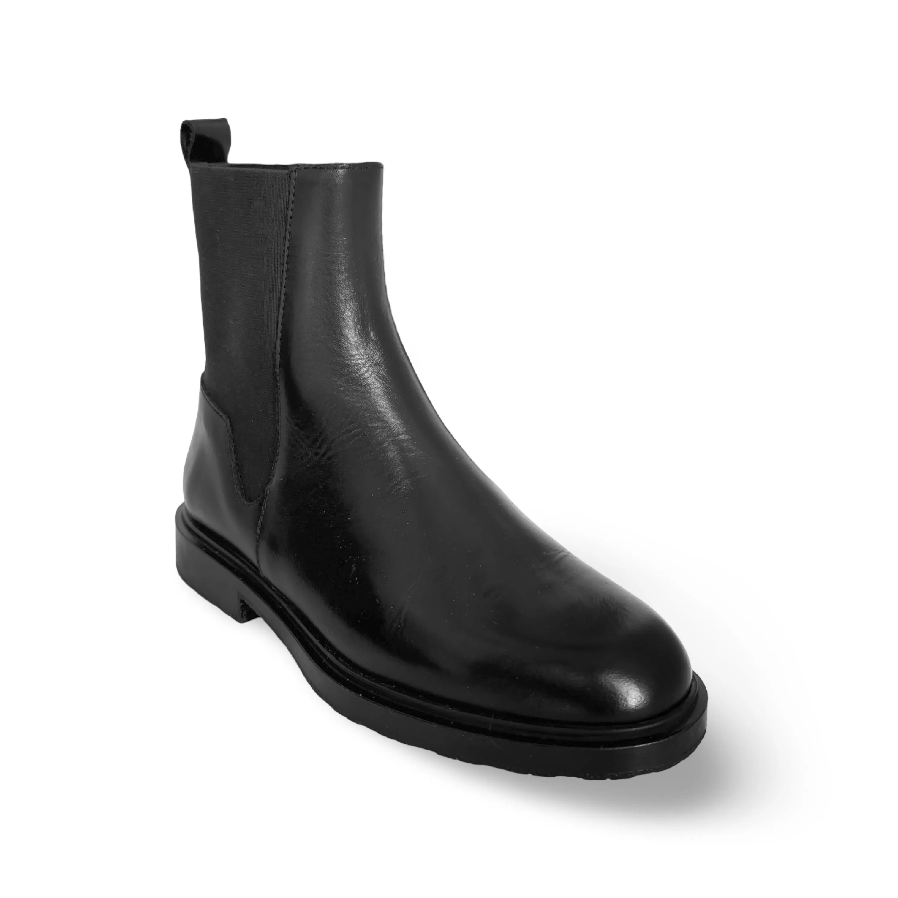 B9132 Black Leather Boot