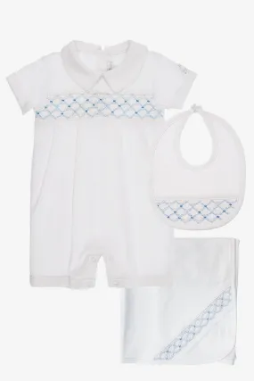 Babycottons 3-piece Smock Baby Set - Blue