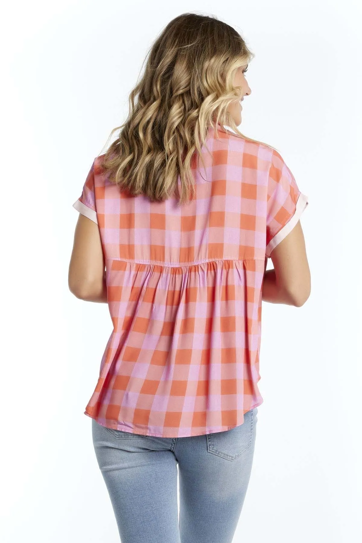 Betty Basics Fiona Shirt in Red Check