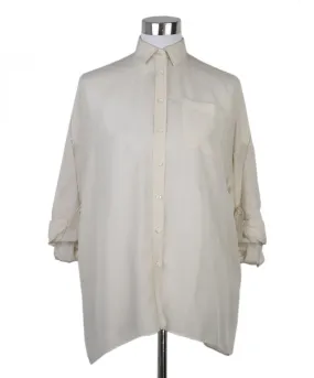 Brunello Cucinelli Neutral Silk Blouse sz 4