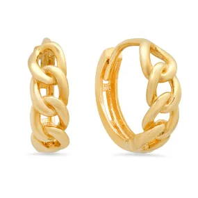 Cuban Link Chain Huggie Earrings