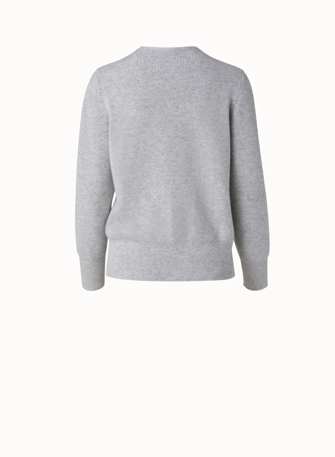 Kaschmir Lurex Rippenstrick Pullover