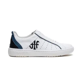 Men's Icon 2.0X White Black Blue Leather Sneakers 06323-095