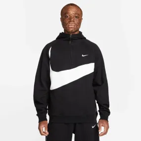 Nike Hoodie Swoosh Black - White