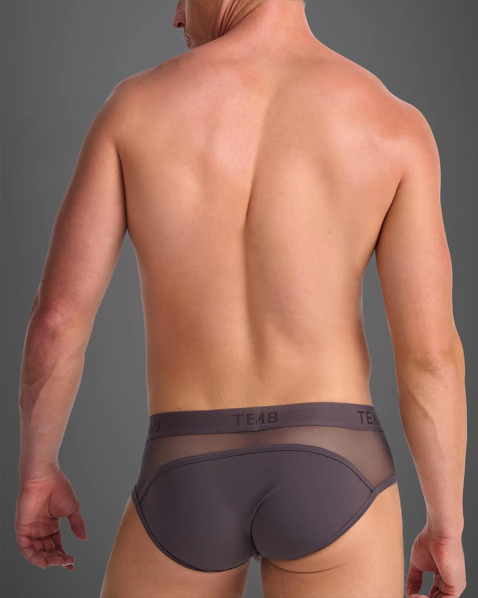 Score Sheer Brief - Gunmetal