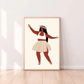 Wall Art Hula Girl