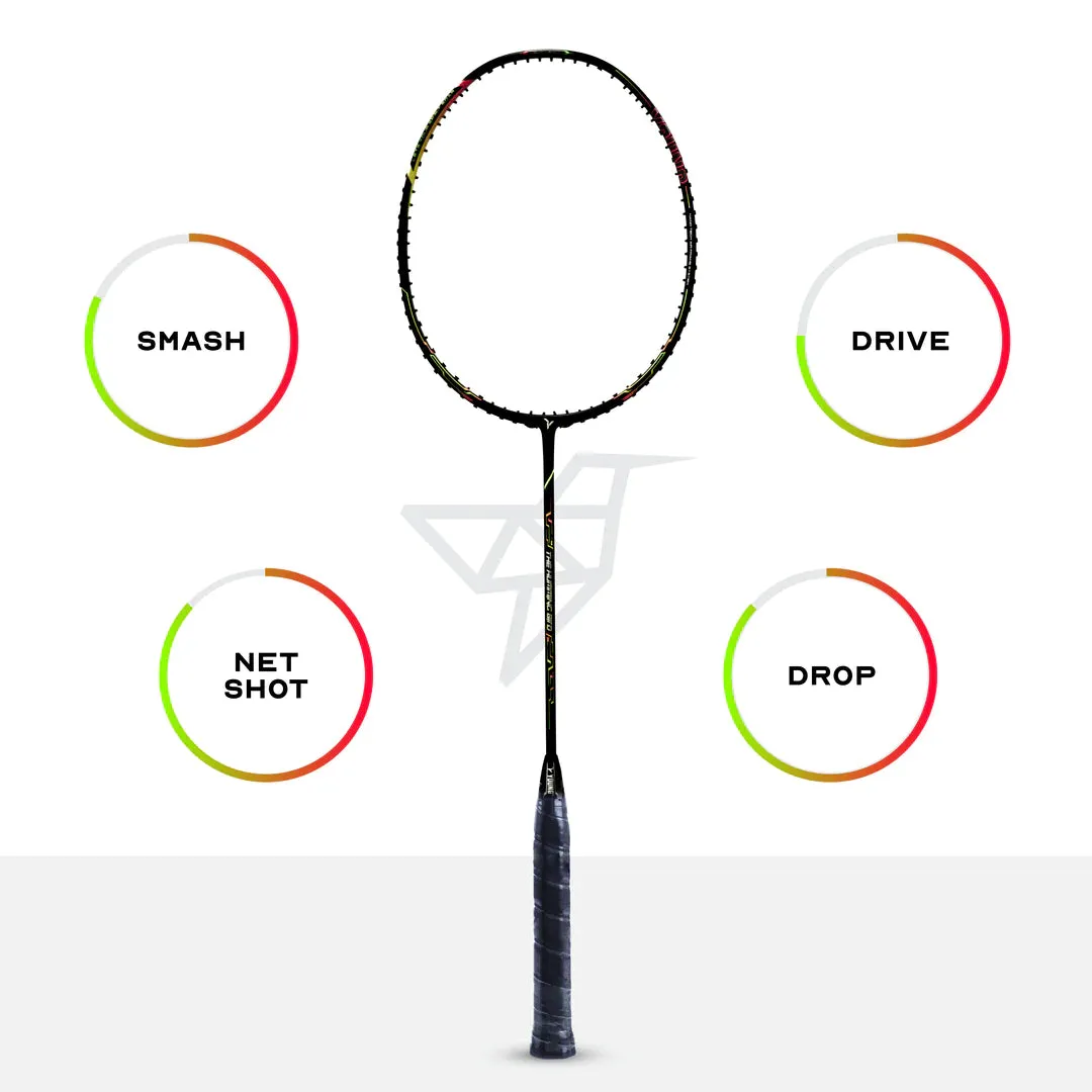 Young The Humming Bird Badminton Racket (Unstrung) | Black/Green/Red